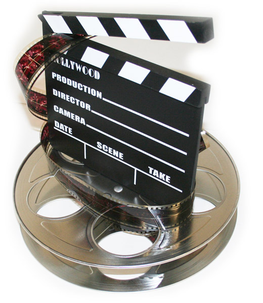 Hollywood Studio Clapboard & Reel Centerpiecec   6057  