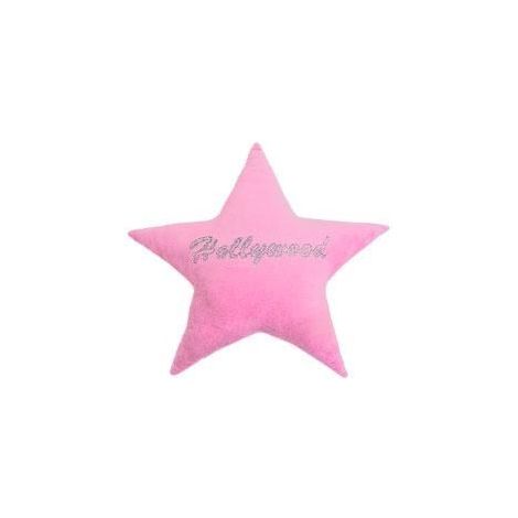  Hollywood Star Studded Plush Pillow - Pink