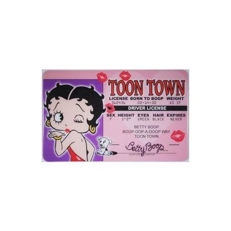  Betty Boop Novelty Driver License