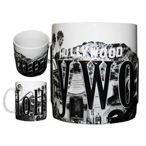  Hollywood 18 OZ Embossed Coffee Mug