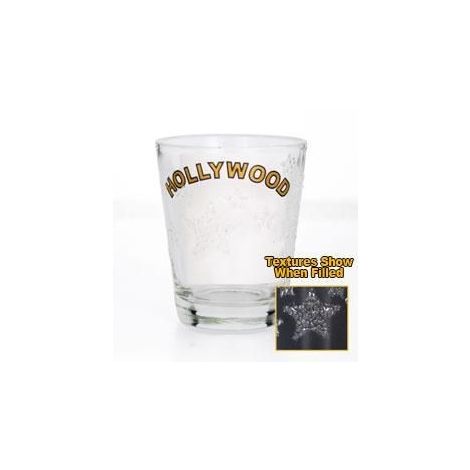  Hollywood Shotglass with textured stars