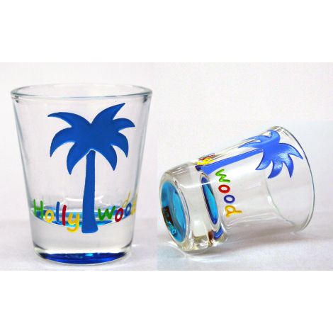  Hollywood Multicolor Shotglass - Palm Tree