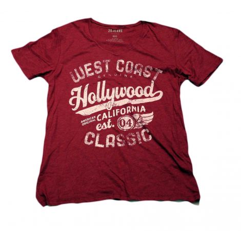  Red Hollywood V-neck Shirt