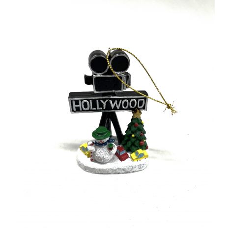  Hollywood Snow Scene Christmas Ornament