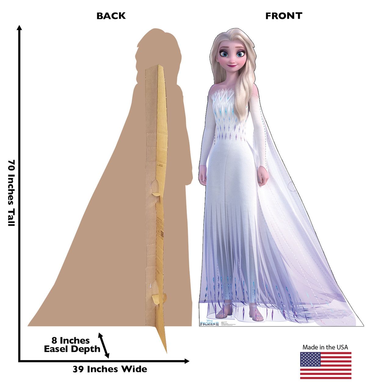 Life-Size Cardboard Cutout of Elsa Frozen 2