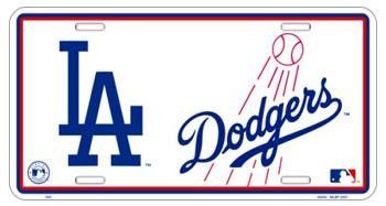 Set of 2 Los Angeles Dodgers Plastic or Aluminum Car License Plate